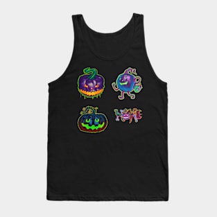 Halloween Purple Zombie Jack O' Lantern Sticker Pack Tank Top